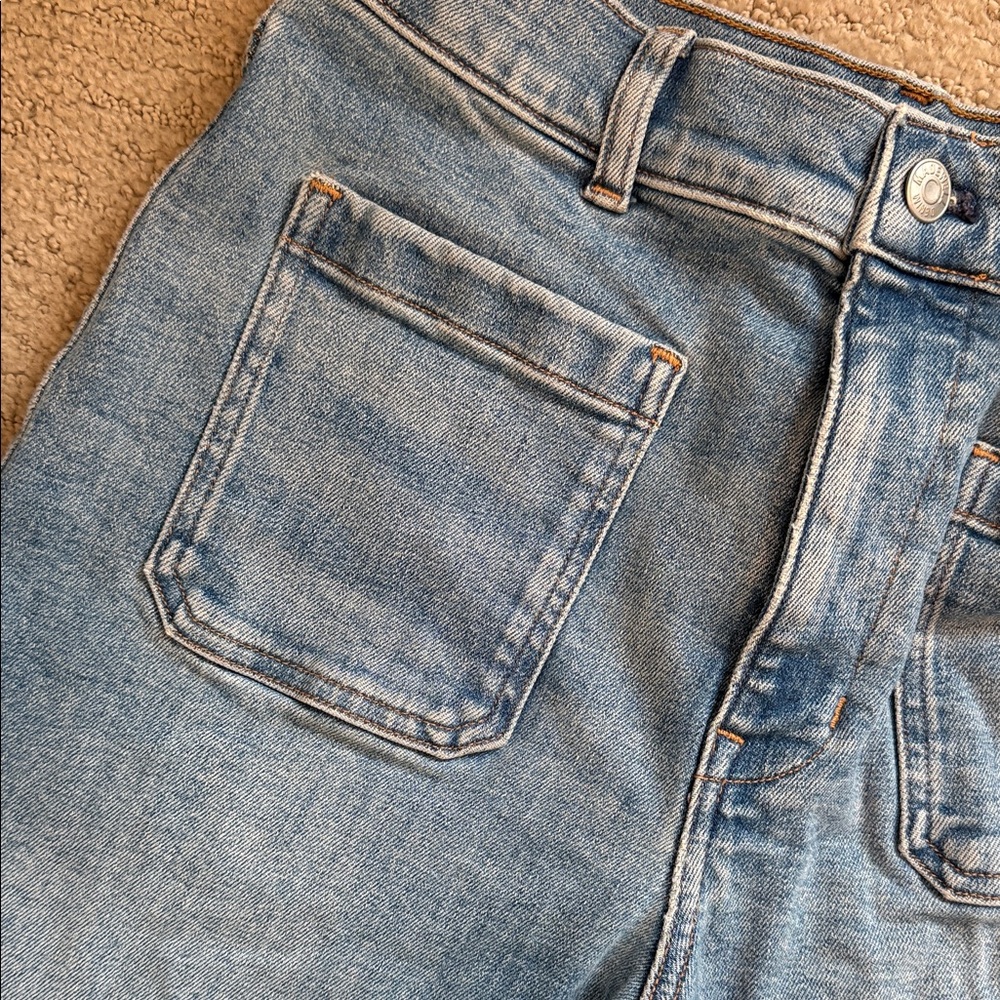 Madewell Emmitt Classic Blue Wide Leg Women's Jeans - Picture 3 of 4